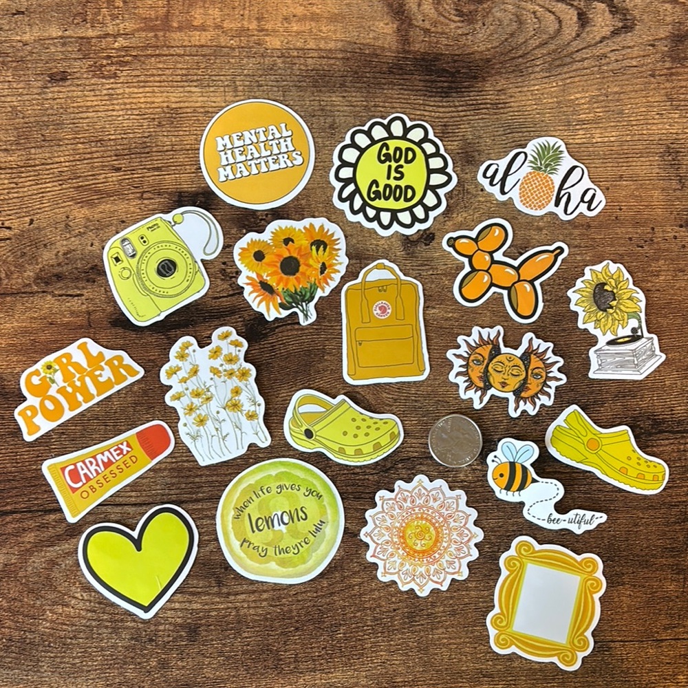 Yellow and Orange Sticker Set